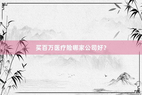 买百万医疗险哪家公司好？